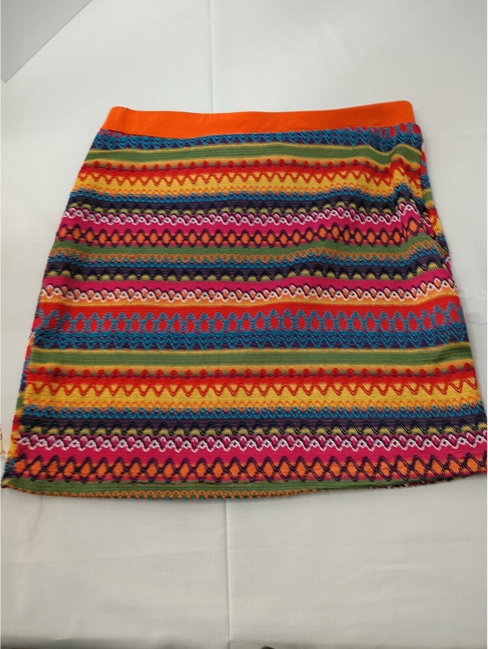 60's Multi Color Mini Skirt Knitted